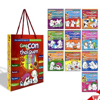 Sách - Cùng con rèn thói quen tốt (Túi 10 cuốn)