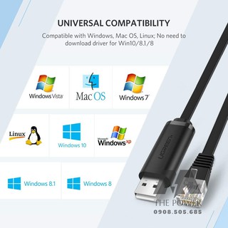 Cáp lập trình Console USB to RJ45 FTDI Ugreen 50773
