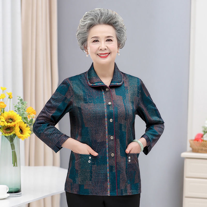 Áo bà ba trung niên, bà mẹ mặc áo dài, bà ngoại mặc áo khoác mỏng xuân thu