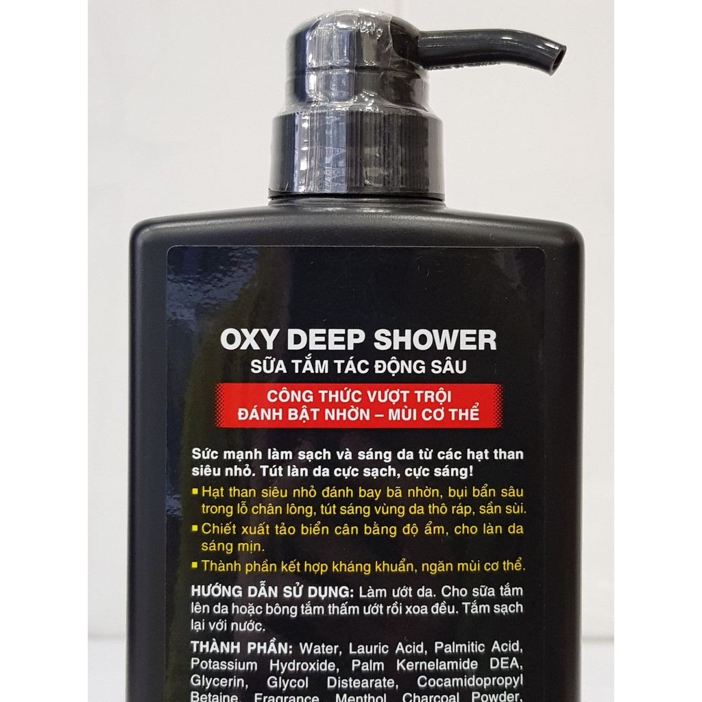 Sữa Tắm Cho Nam Tác Động Sâu Oxy Deep Shower 500ml