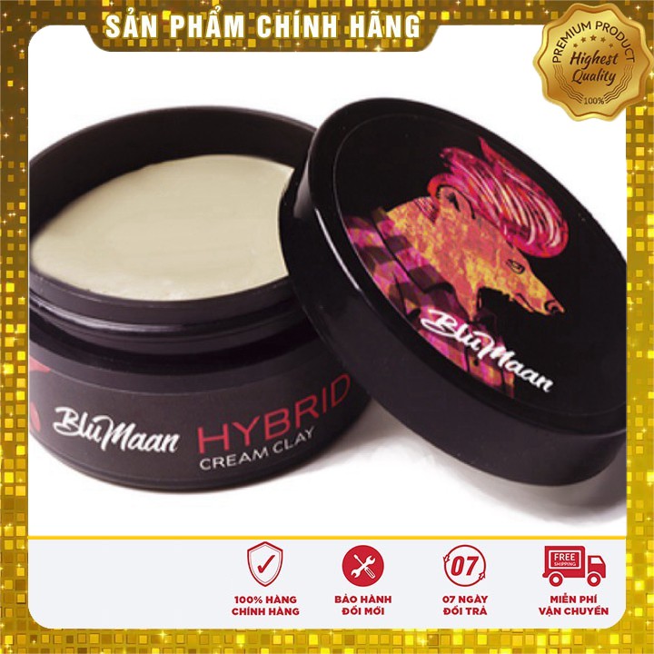 Sáp Vuốt Tóc blumaan hybrid cream clay 70g ( Cho tóc mõng và nhẹ )