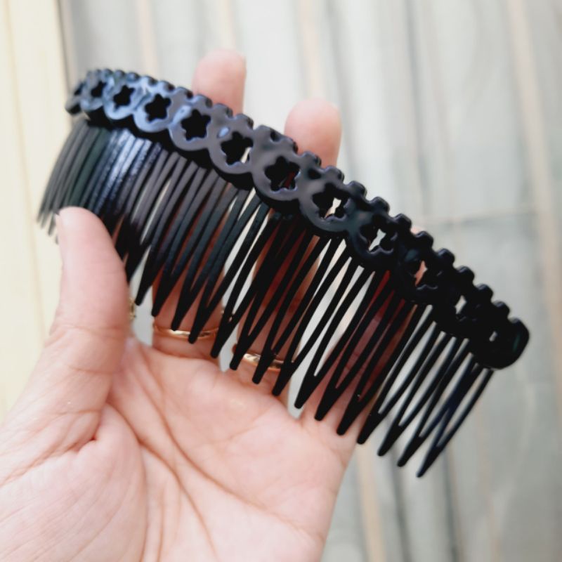 Lược cài tóc ngôi sao màu đen 13cm (mã 131)