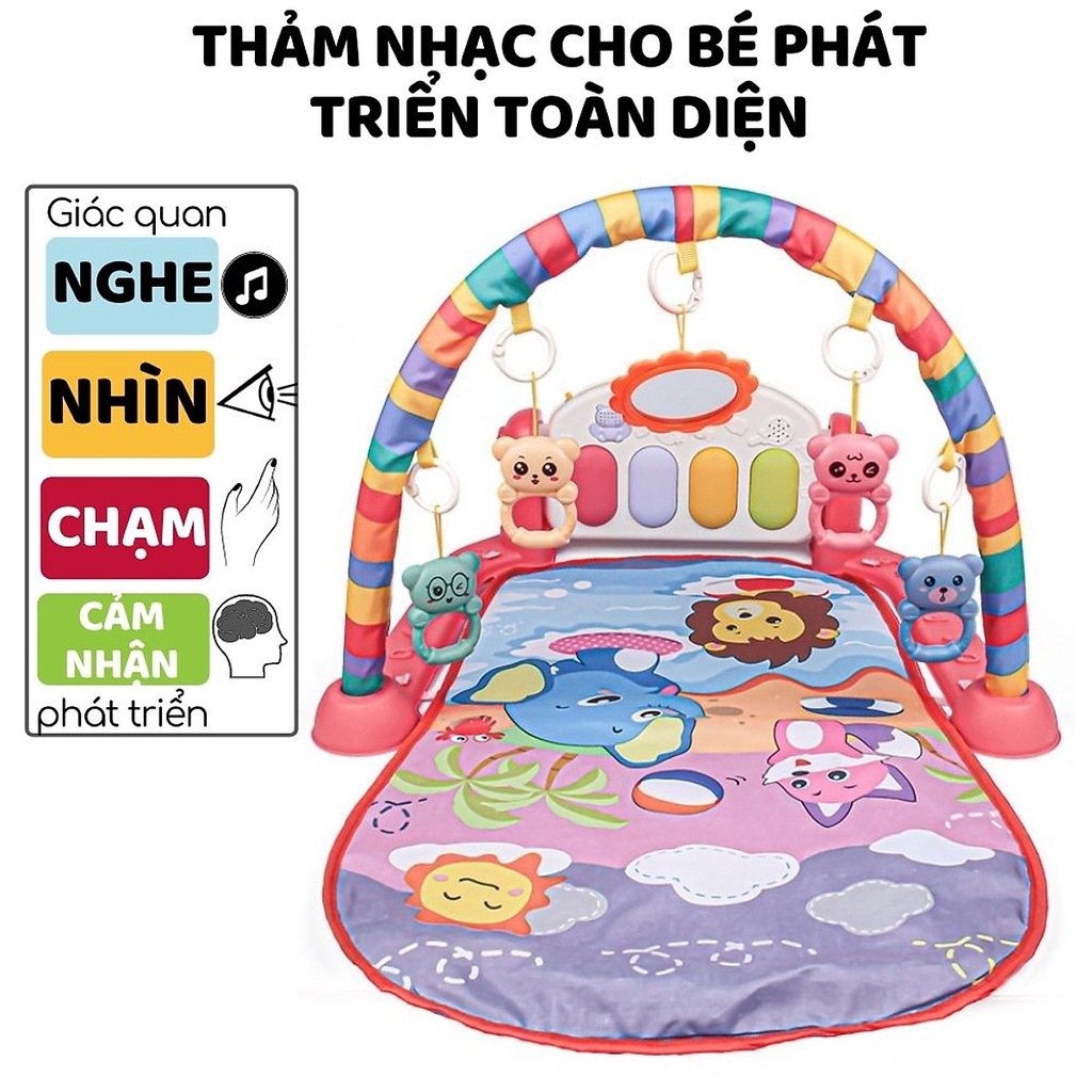 Thảm nhạc cho bé HÌNH VOI, Thảm đàn piano cho bé sơ sinh nằm chơi