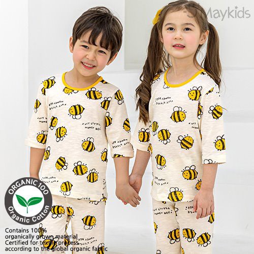 🐬[Chính Hãng] Bộ Quần Áo Lửng Honey Bee Cho Bé - Maykids 2021 - Nhập Khẩu Hàn Quốc🐬