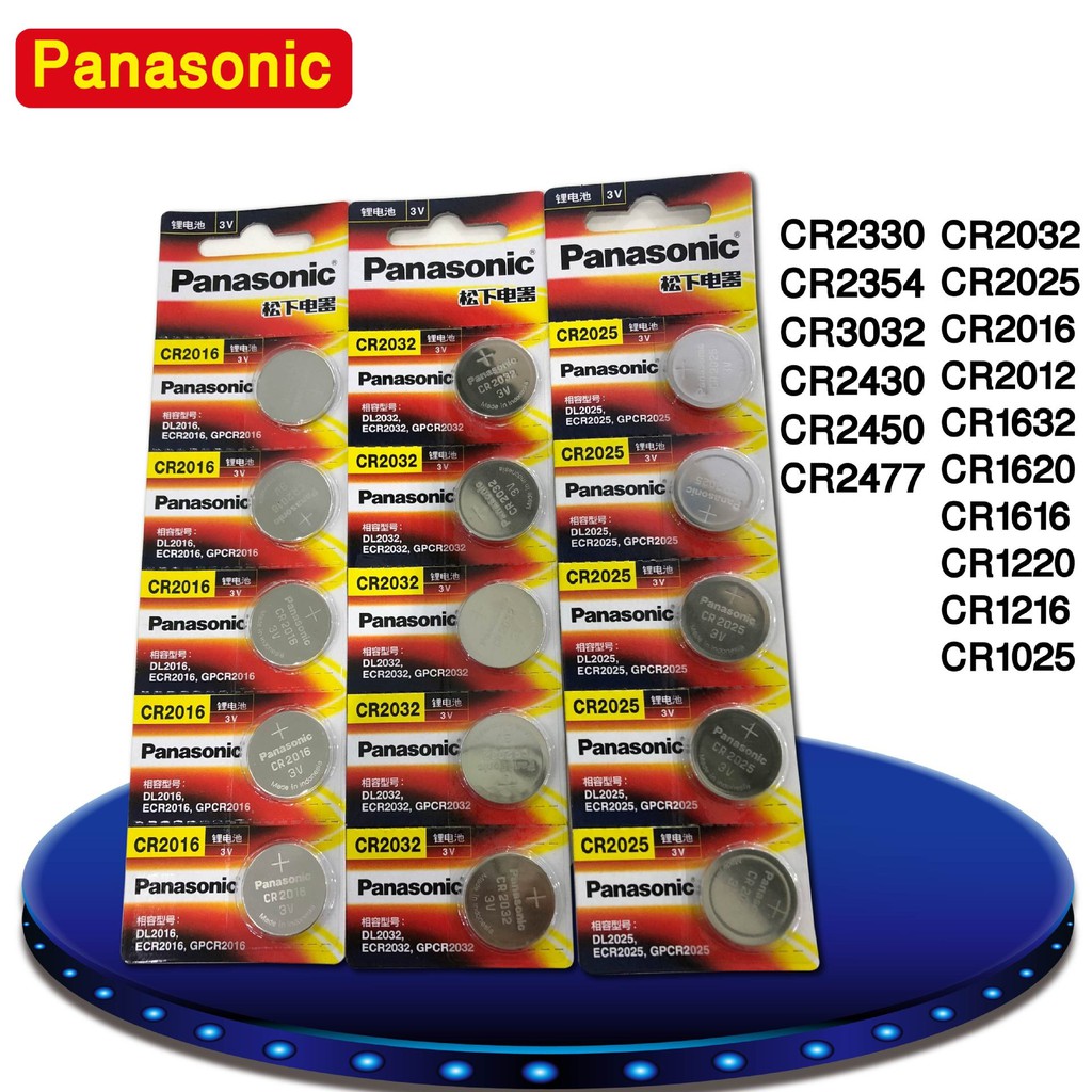 Pin Cúc Áo Cr2032 / Cr2025 / Cr2016 / Cr1632 / Cr1620 / Cr1616 / Cr1220 / Cr1216 Panasonic 3V Lithium