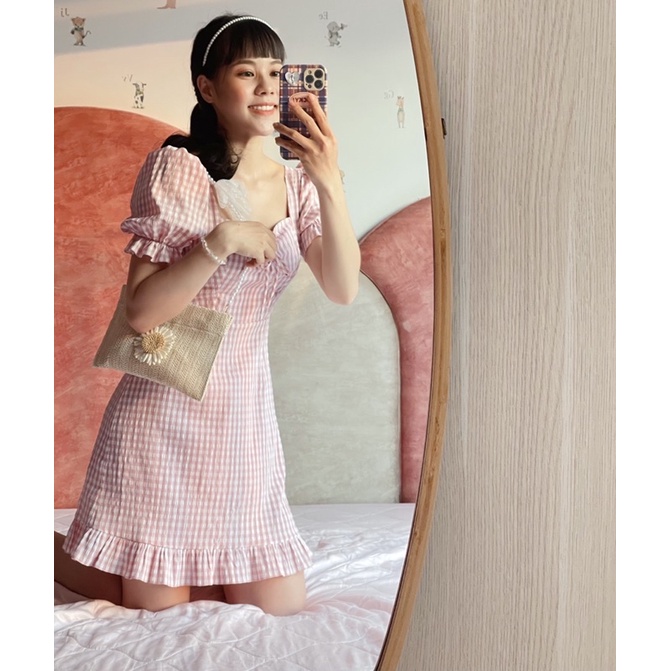 Đầm xoè tay phồng cổ vuông Tuxilover - Lucie Dress | BigBuy360 - bigbuy360.vn