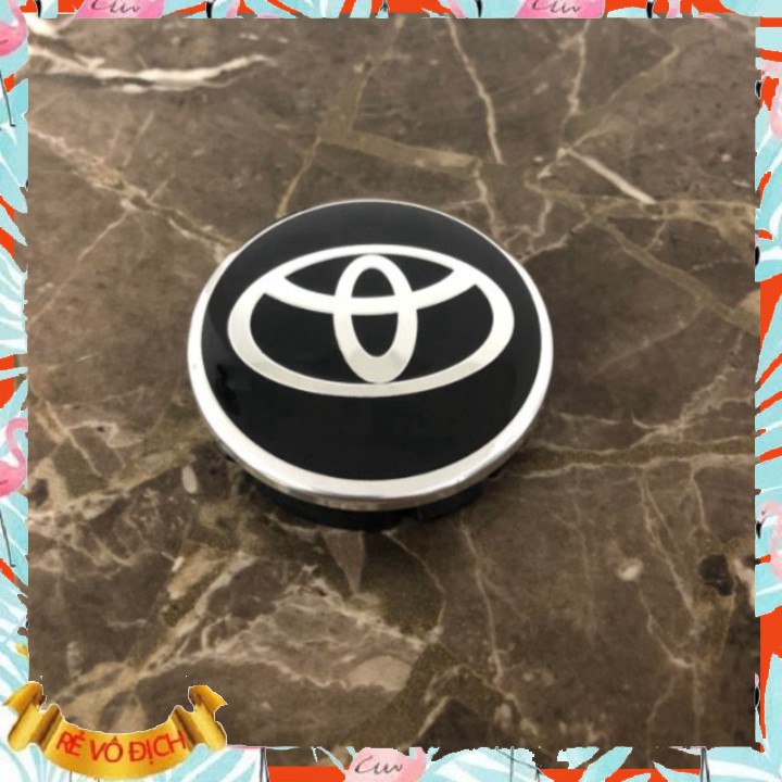 Logo chụp mâm, ốp lazang bánh xe ô tô Toyota đường kính 60mm [M]