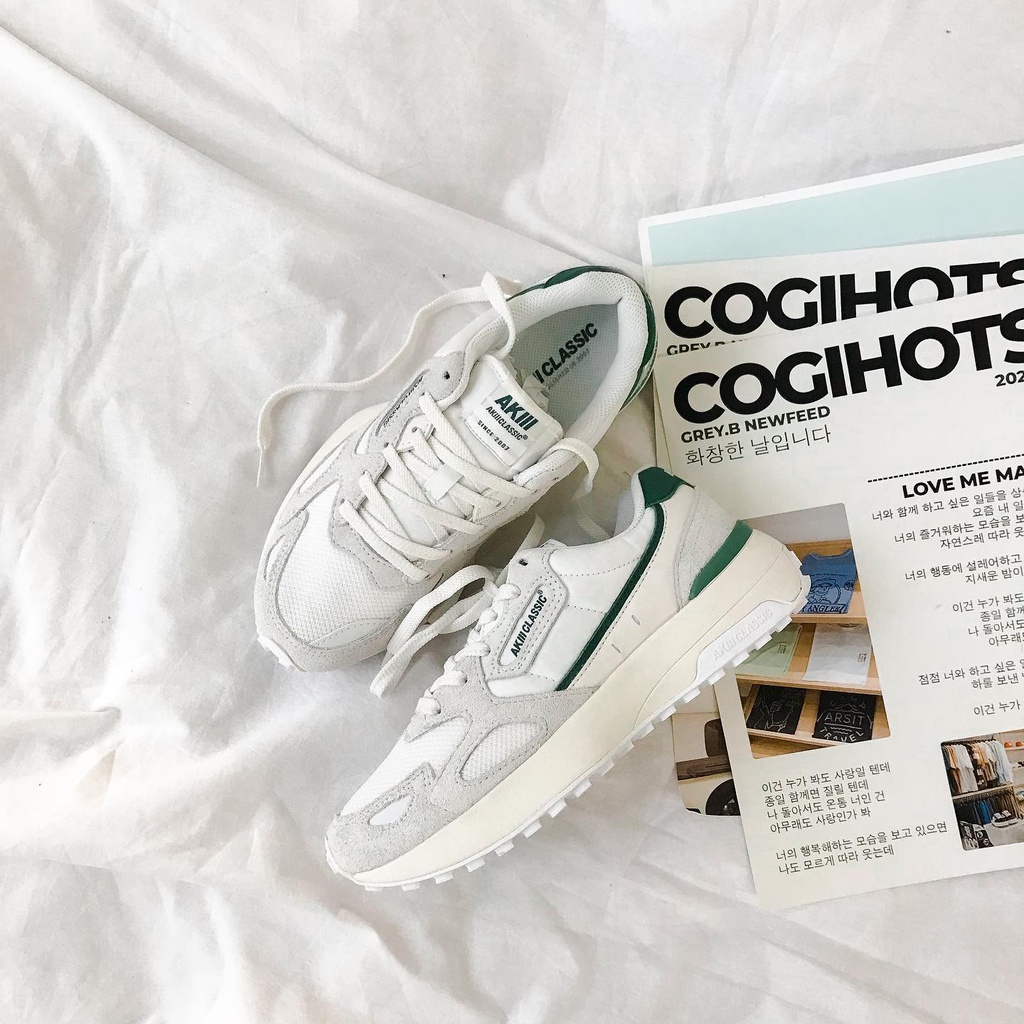 Giày Sneakers Akiii Classic Heritage GREYB Nhiều Màu Kiểu Dáng Hàn Quốc