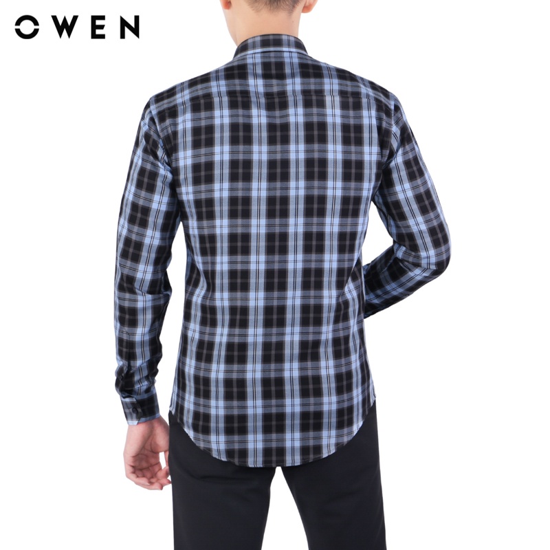 Áo sơ mi Dài tay Owen Bamboo Regular Fit màu Navy - AR61050DT