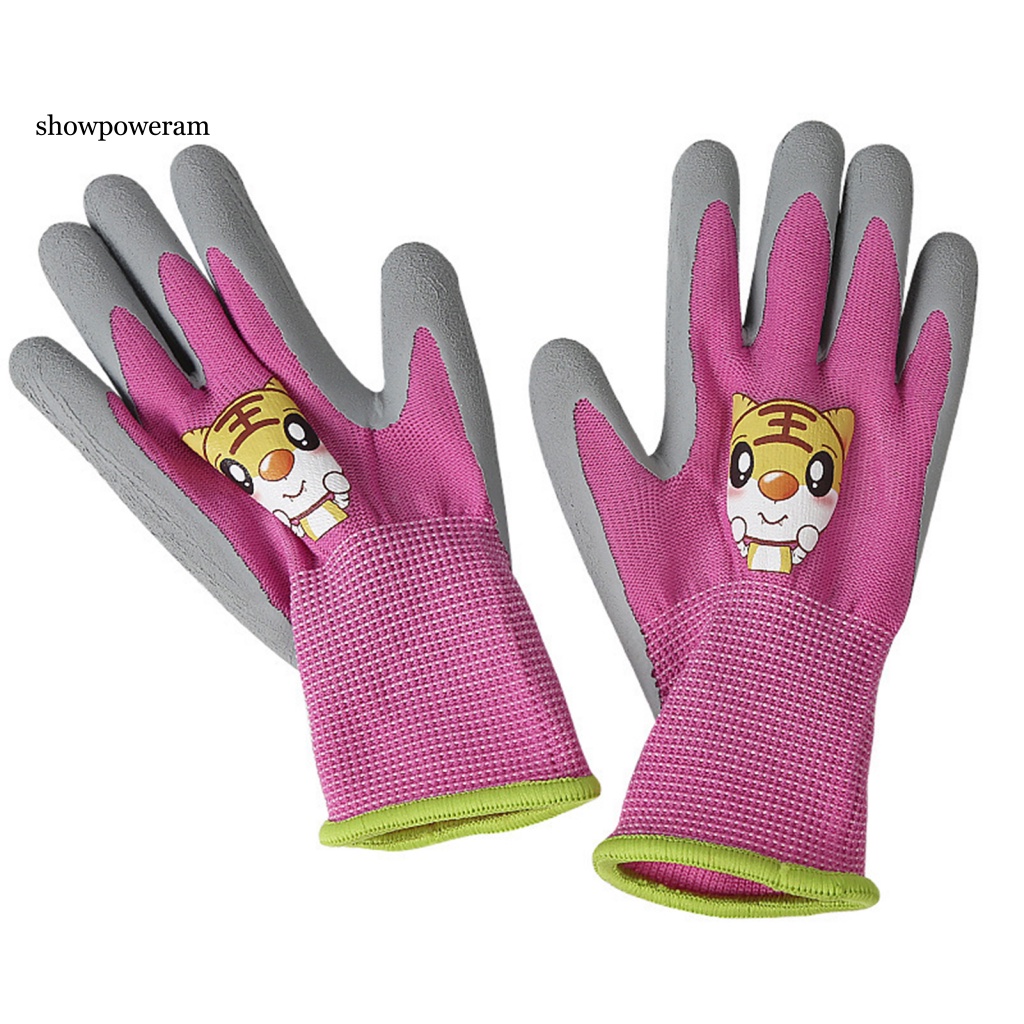 1 Đôi Găng Tay Làm Vườn In Họa Tiết Động Vật Bảo Vệ Chống Bụi Cho Bé