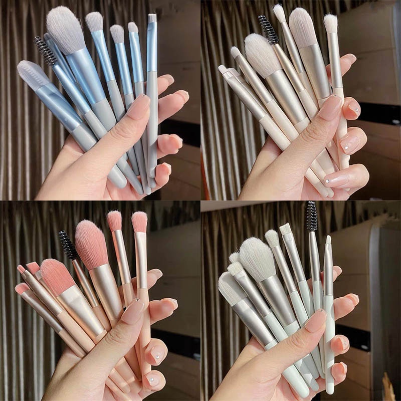 Bộ 8 Cọ Trang Điểm Lông Mềm Chuyên Dùng Cho Người Mới Bắt Đầu