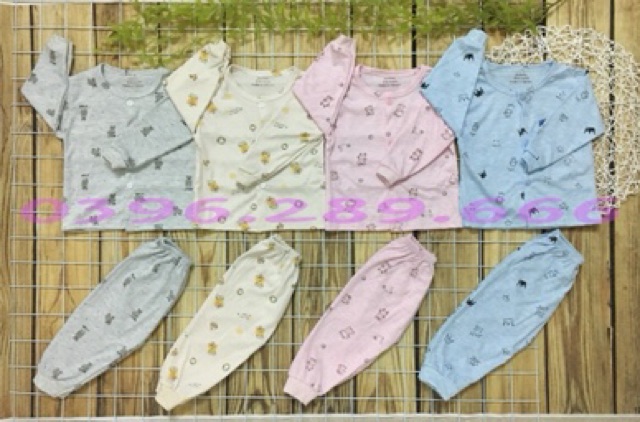 Mẫu mới!!! Bộ nỉ Noubaby cúc cài thẳng