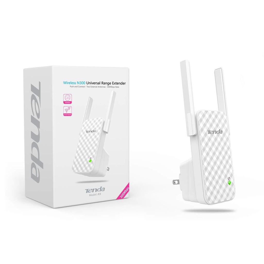 Kích Sóng Wifi Repeater 300Mbps Tenda A9 - Hàng Chính Hãng - Bảo hành 36 tháng