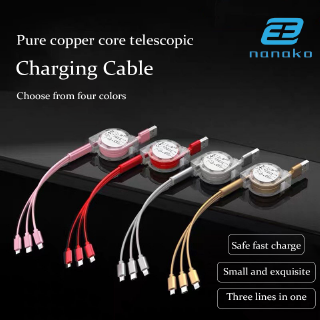 Cáp Sạc Nhanh 3 Trong 1 Cho Iphone Android P20 P30 Mate 20 Pro