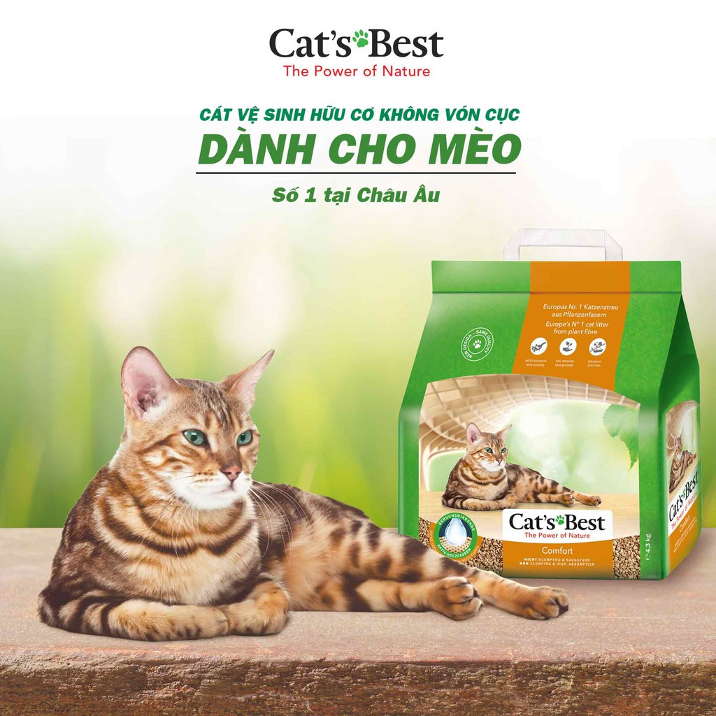 [Mã PET50K giảm Giảm 10% - Tối đa 50K đơn từ 250K] Cát vệ sinh cho mèo CATS BEST nhập khẩu ĐỨC