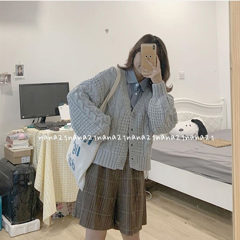 Áo Khoác Cardigan Nữ Len Thừng Siêu Xinh Chất Đẹp CN11 | BigBuy360 - bigbuy360.vn
