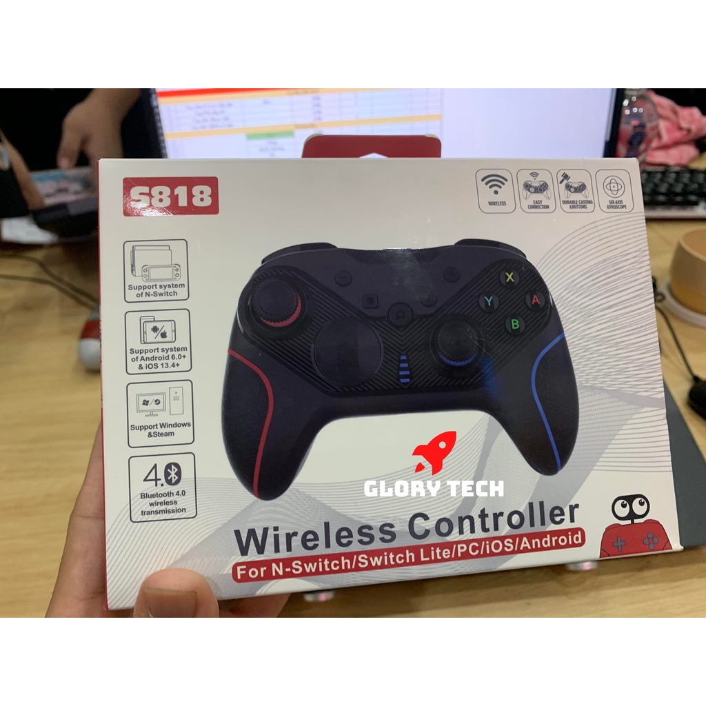 🎮 Tay cầm S818 🎮 Nintendo Switch kết nối BlueTooth chơi game cho PC | LAPTOP | Điện Thoại | TV giá cực rẻ