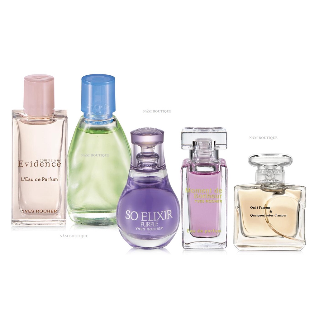 _Chiết Nước hoa mini nữ Yves Rocher Quelques Notes d'amour /Oui à l'Amour /Garden Party 5ml !!!
