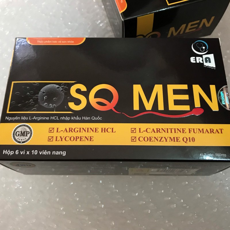 SQ Men Hỗ Trợ Khả Năng Sinh Sản Cho Nam Giới, Hộp 6 Vỉ x 10 Viên Nang [ 100% Chính Hãng ]