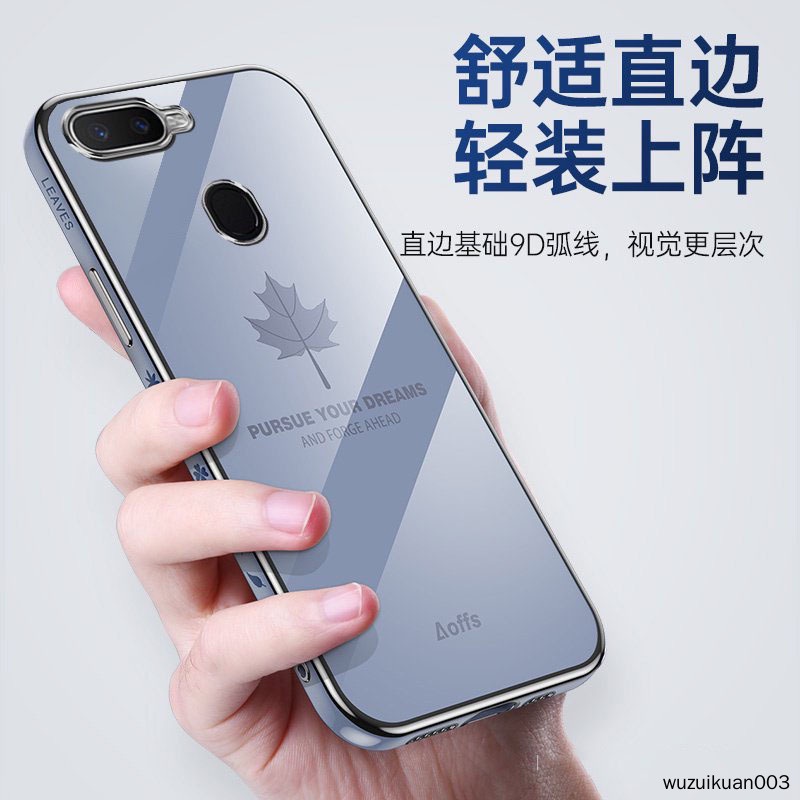 Ốp Điện Thoại Mềm Họa Tiết Lá Phong Cho OPPO A5S A7 A12 F9 OPPO A5 A3S A12E