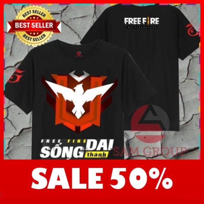 [NEW HÓT- SALE SỐC- Áo thun Free Fire màu đen FF / có size cho trẻ em