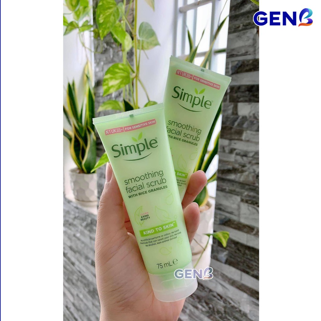 Tẩy Tế Bào Chết Da Mặt & Body Simple Skincare Chính Hãng - Tẩy Da Chết Chăm Sóc Da Simple Smoothing Facial Scrub - GENB | BigBuy360 - bigbuy360.vn
