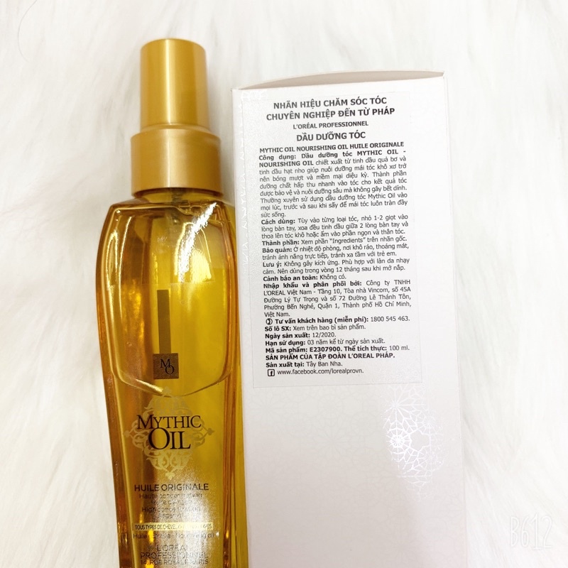 Tinh dầu nuôi dưỡng tóc đa công dụng LOREAL Mythic Oil 100ml