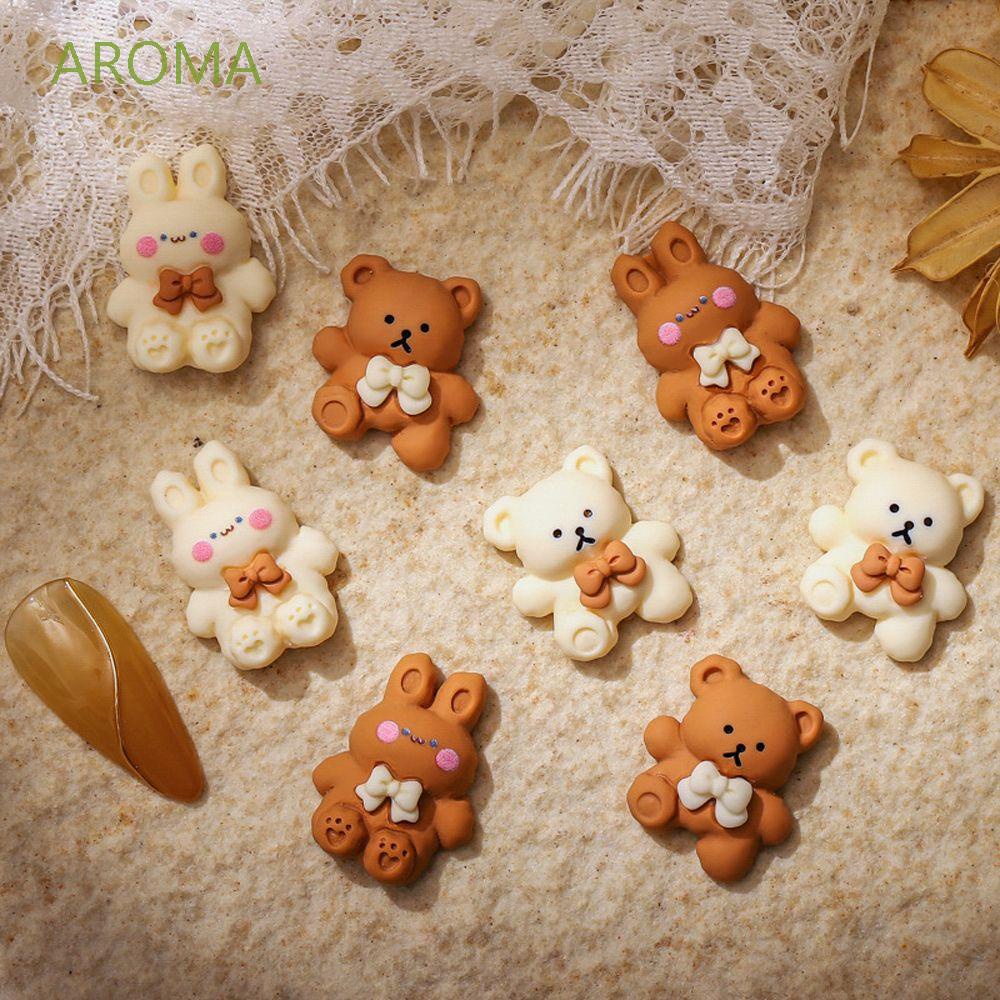 [Hàng mới về] Phụ kiện trang trí móng nghệ thuật động vật hoạt hình 3D dễ thương