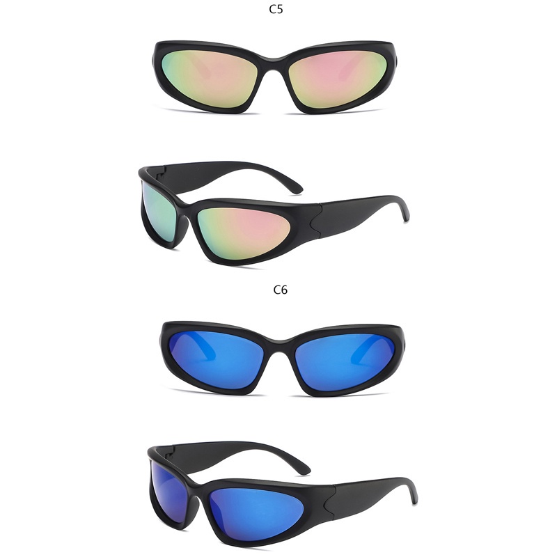 Kính Mát Gọng Vuông Phong Cách Thể Thao Thời Trang Cho Nam Nữ