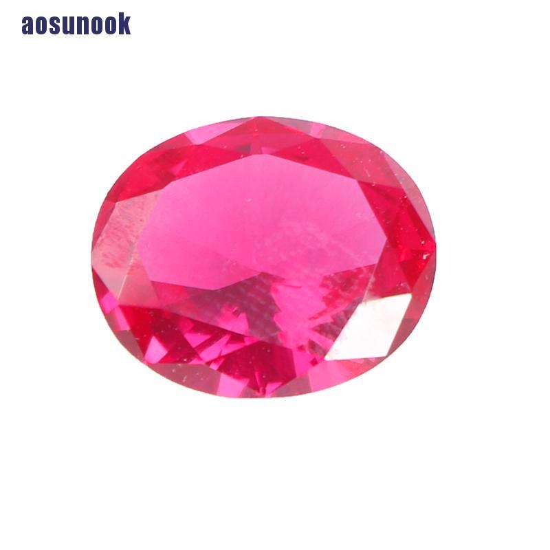 Đá Ruby Giả Hình Oval 10x12mm