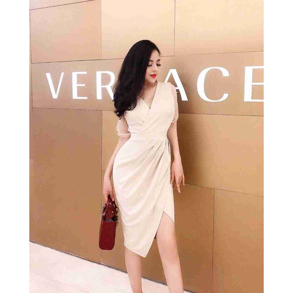 ĐẦM BODY XOẮN EO CỔ V