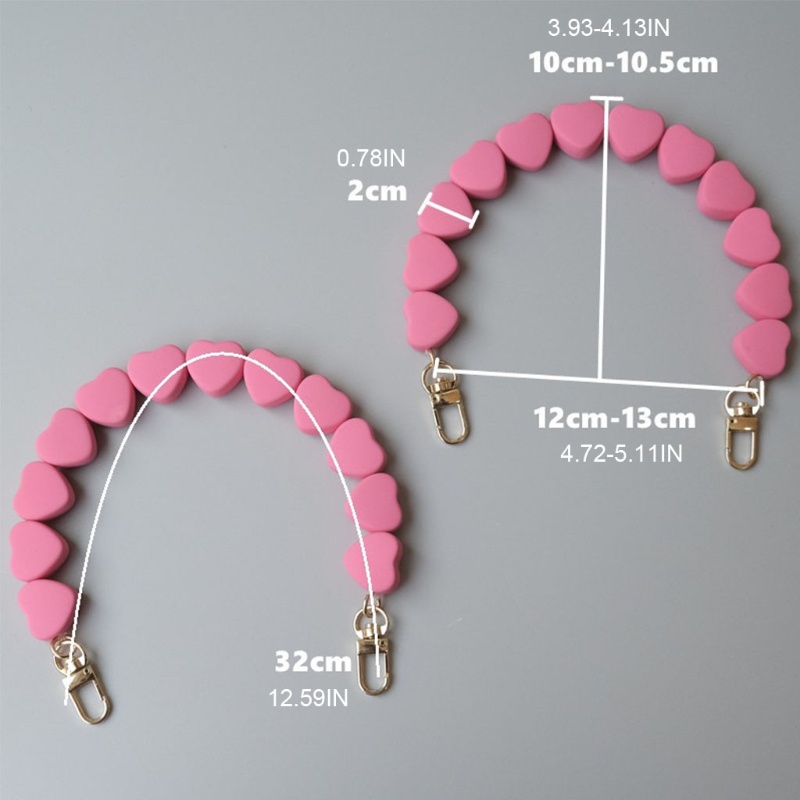 Dây Xích Nối Dài Túi Xách Hình Trái Tim Bằng Nhựa Resin