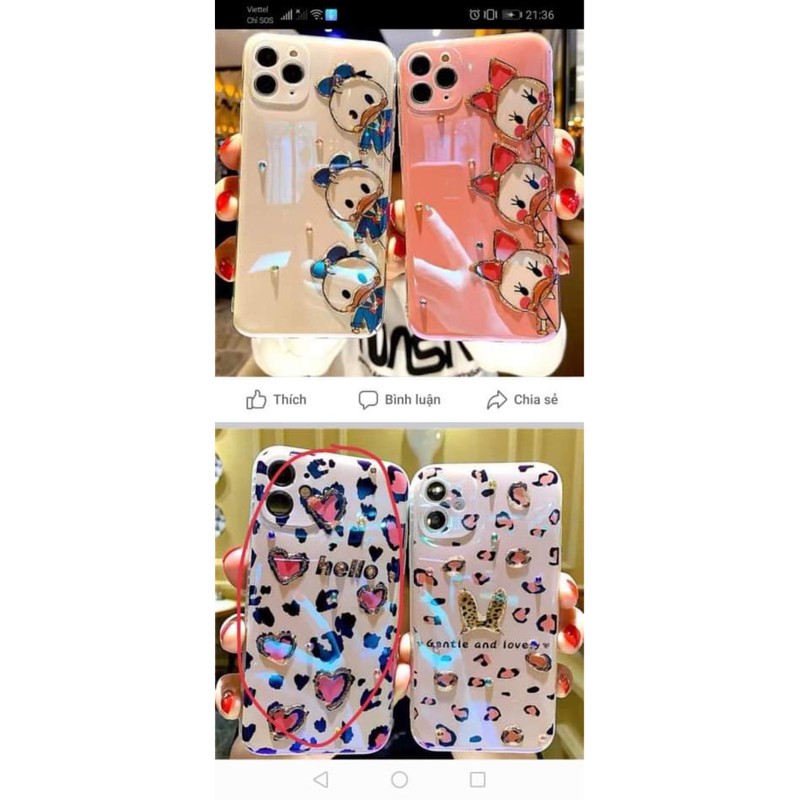 Ốp điện thoại trái tim iphone 11