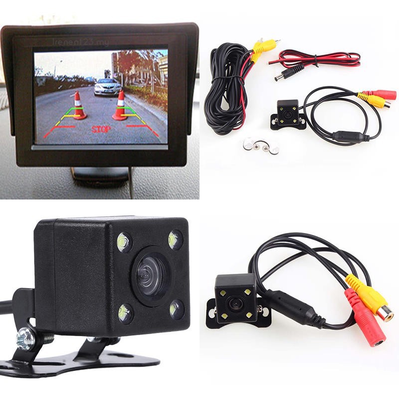 Set Máy Quay Gắn Đuôi Xe Hơi Ccd Chống Nước Hỗ Trợ Lùi Xe An Toàn | BigBuy360 - bigbuy360.vn