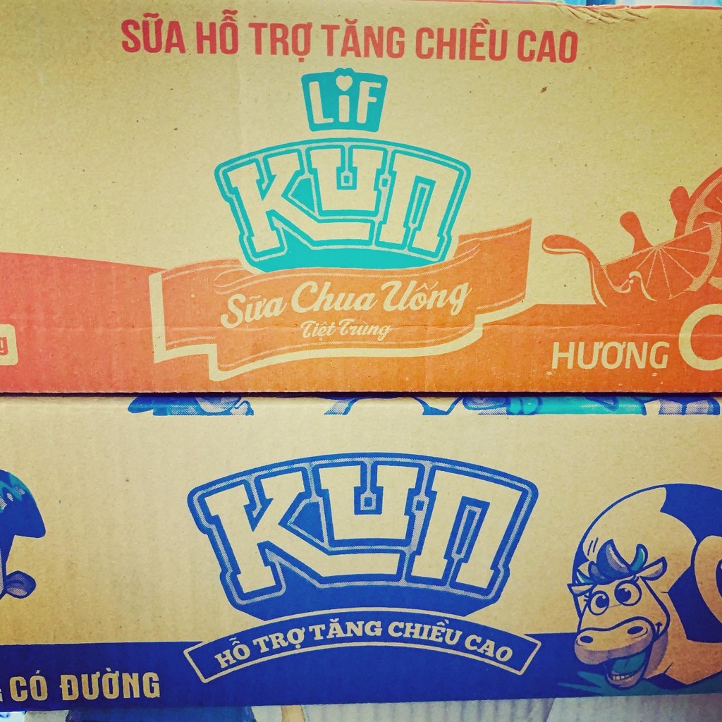 Thùng sữa Kun trái cây/sữa chua 48x180ml