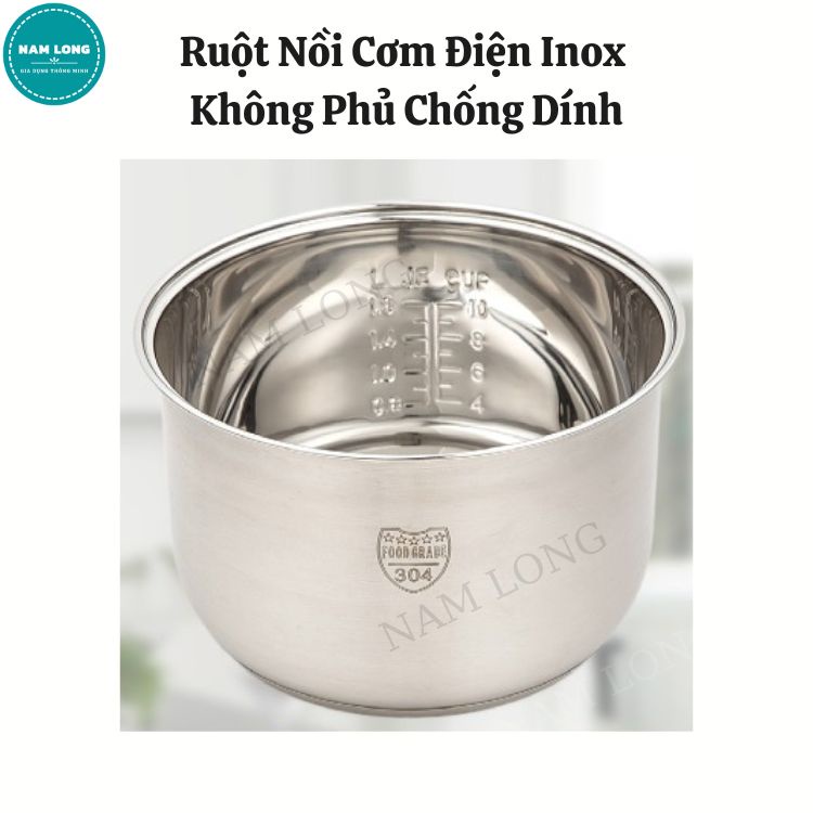 Ruột Nồi Cơm Điện, Lòng Nồi Áp Suất Điện Đa Năng, Chất Liệu Inox 304, Không Phủ Chống Dính, Nhiều Kích Thước