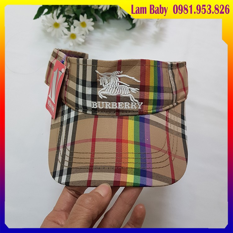 Mũ Lưỡi Trai Nửa Đầu Chống Nắng Phong Cách Hàn Quốc - Họa Tiết Kẻ - Thời Trang Xuân Hè Mới Cho Nữ