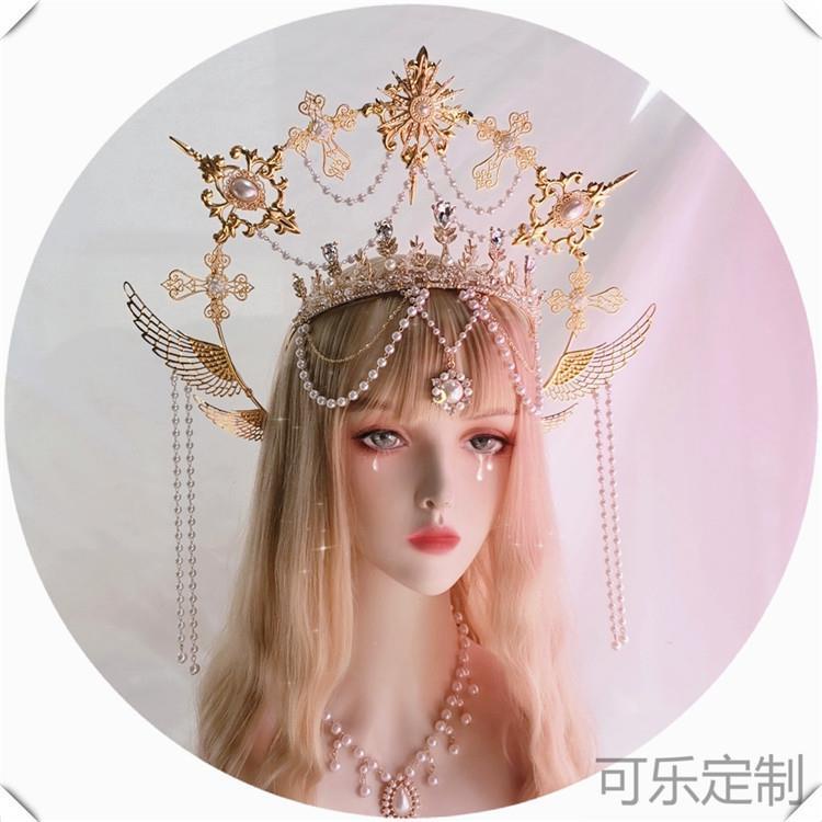 Băng Đô Chính Hãng Lolita Halo Thiên Thần Mặt Trời Thần Apollo Hanfu Bản To Làm Đạo Cụ Chụp Ảnh Nhà Thờ