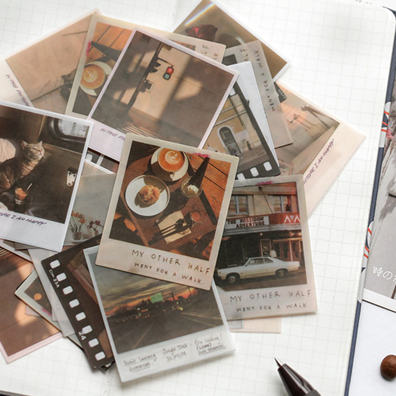 Set 40 Sticker Dán Trang Trí Phong Cách Cổ Điển Với 4 Mẫu Khác Nhau