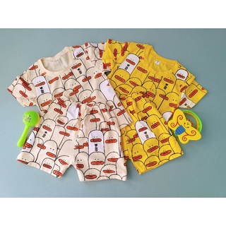 Set bộ Cotton tàu vịt mỏ dài bé trai bé gái 6-18kg