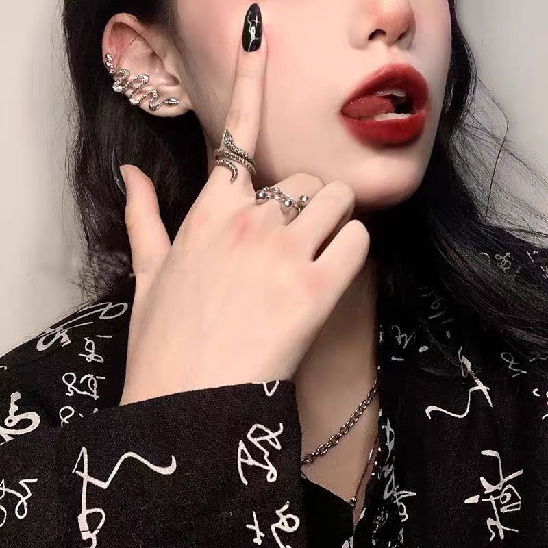 Khuyên Tai Hình Rắn Cá Tính Phong Cách Hip-Hop Hợp Thời Trang