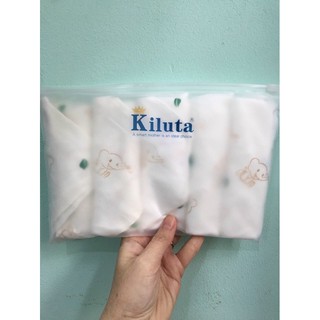 Khăn xô sữa cho bé Hipp hàng xuất dư mềm mịn có dây treo- Khăn xô sữa trắng Hipp không sổ lông