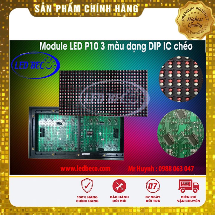 Module Led P10 1 Màu, P10 3 Màu, P10 Full Màu Hàng Ngoài Trời Chính Hãng