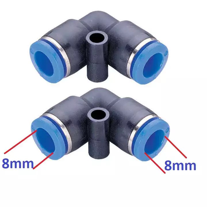Đầu nối vuông 8mm dành cho hệ thống phun sương, khí nén, lọc nước...