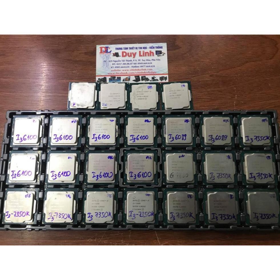 CPU intel core i3 6098P / i3 6100 / i3 7100/ i3 7350K socket 1151 tặng kèm keo tản nhiệt (giá khai trương )