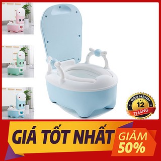 Bô vệ sinh cho bé QIHUA,Đa năng có đệm,ngăn chứa tháo lắp vệ sinh dễ dàng,màu hồng,xanh da trời,xanh cố