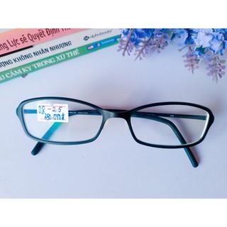Kính cận si Nhật -2.5 độ, tròng mắt cao cấp chống ánh sáng xanh. Hiệu Jins (MUF-19S-183AC), designed in Tokyo, made in C