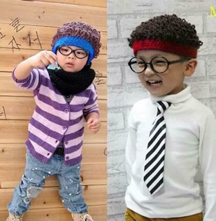 NÓN GIẢ TÓC LEN CHO BÉ TRAI 0-2Y CỰC KOOL