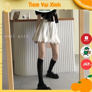 Set Áo Croptop Mix Chân Váy 🍊[Tiệm Vải Xinh]🍊 Set Chân Váy Trắng Mix Áo Croptop Nơ Buộc Đen SET004