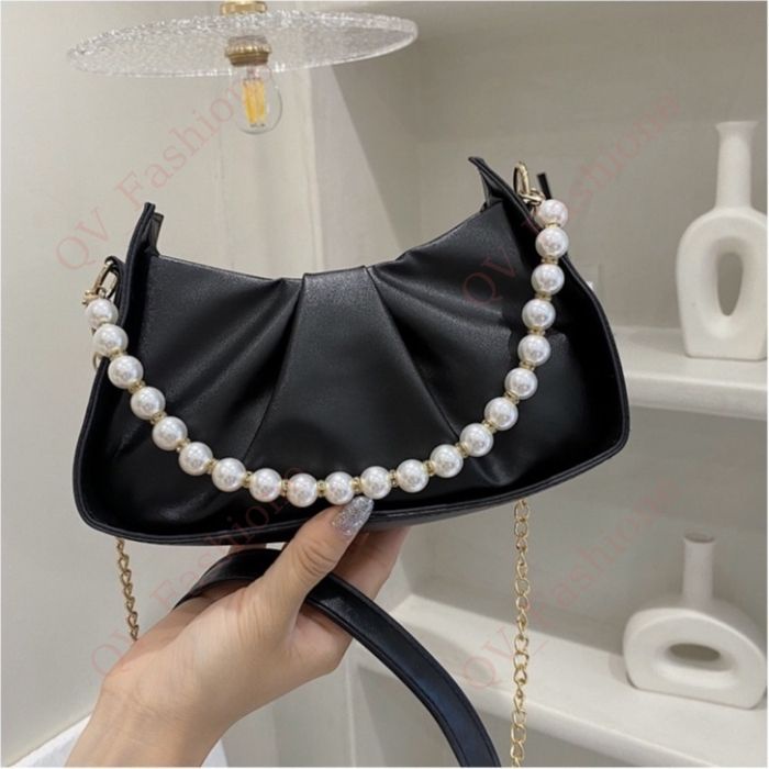 Túi xách nữ phối quai ngọc siêu đẹp, Túi đeo chéo mini đi chơi đi làm - QV Fashion